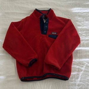 Red and Navy Patagonia Pullover Fleece